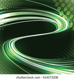 Abstract Shiny Background. Green Sparkly Illustration.