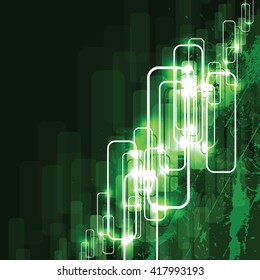Abstract Shiny Background. Green Sparkly Illustration.