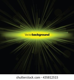 Abstract Shiny Background. Green Sparkly Explosion.