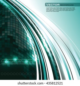 Abstract Shiny Background. Green Sparkly Illustration.