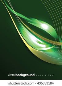 Abstract Shiny Background. Green Sparkly Illustration.