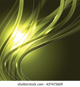 Abstract Shiny Background. Green Sparkly Illustration.