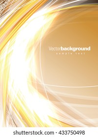 Abstract Shiny Background. Orange Sparkly Illustration.