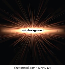 Abstract Shiny Background. Orange Sparkly Explosion.