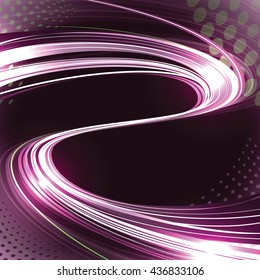 Abstract Shiny Background. Purple Wavy Illustration.