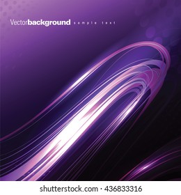 Abstract Shiny Background. Purple Wavy Illustration.