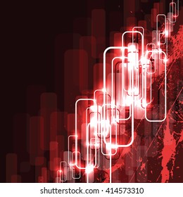 Abstract Shiny Background. Red Sparkly Illustration.