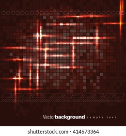 Abstract Shiny Background. Red Sparkly Illustration.