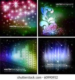 Abstract Shiny Background Set