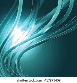 Abstract Shiny Background. Turquoise Sparkly Illustration.