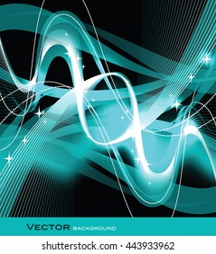 Abstract Shiny Background. Turquoise Sparkly Illustration.