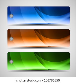 abstract shiny badges, tags, labels