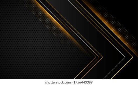 abstract shiny black and golden background design