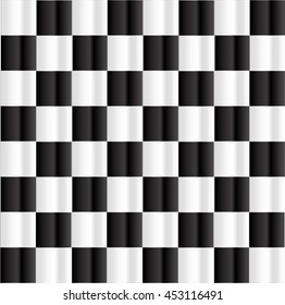 abstract shiny black and white square background pattern, chess table