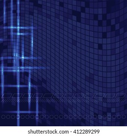 Abstract Shiny Blue Background.