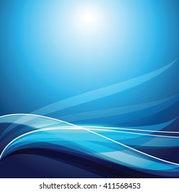 Abstract Shiny Blue Background. Vector Illustration.