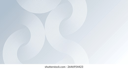 Padrão de linhas de círculo azul brilhante abstrato. Conceito de tecnologia futurista. Terno para capa pôster simples abstrato moderno