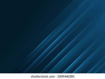 Abstract shiny blue diagonal stripes layered with copy space for text. You can use for ad, poster, template, business presentation. Vector illustration 