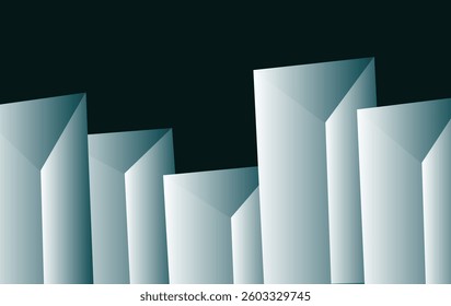 abstract shiny blue lined blocks flat design