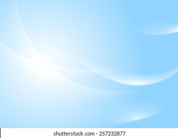 Abstract shiny blue wavy background. Vector design