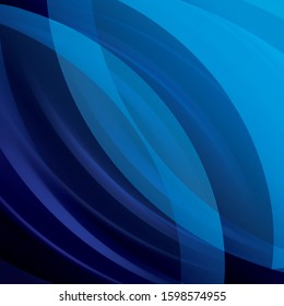Abstract shiny bright blue waves banner design
