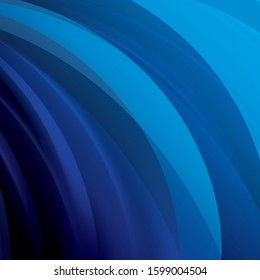 Abstract shiny bright blue waves banner design