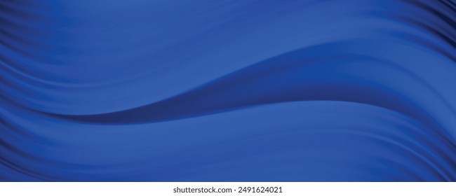 Abstract shiny bright blue waves banner design