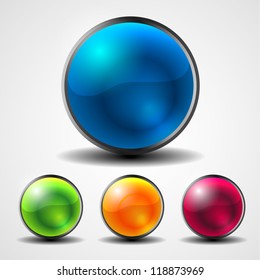 abstract shiny circle button