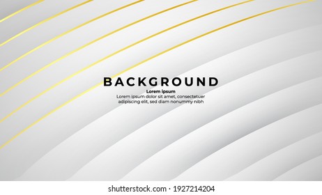Abstract shiny color gold wave with glitter effect and white background. Golden Background vector illustration