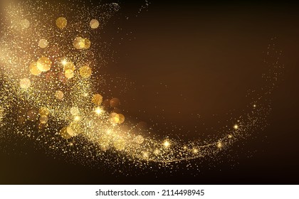 Abstract shiny color gold wave design element - Shutterstock ID 2114498945