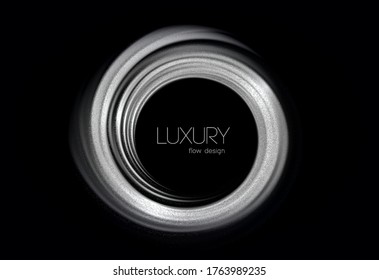 Abstract shiny color silver wave design element