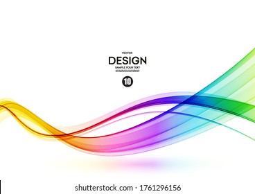 Abstract shiny color spectrum wave design element