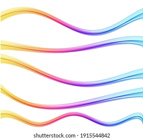 Abstract shiny color spectrum wave design element