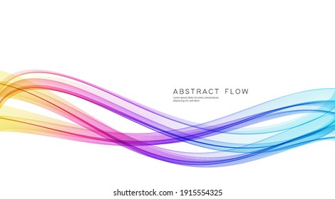Abstract shiny color spectrum wave design element