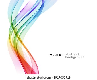 Abstract shiny color spectrum wave design element