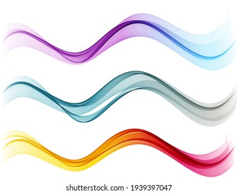 Abstract shiny color spectrum wave design element