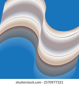 Abstract shiny color wave light effect vector illustration. Magic luminous glow design element
