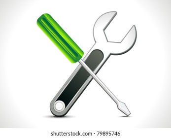abstract shiny detailed tool set vector illustration