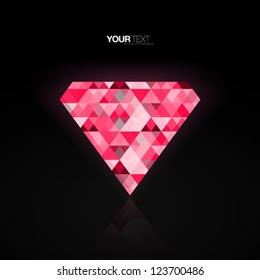 Abstract shiny diamond background design vector