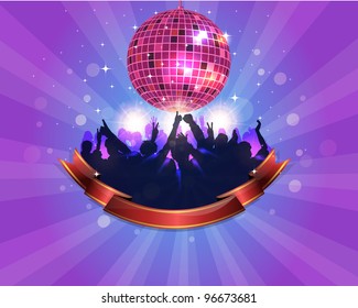 Abstract Shiny Disco Ball Party Background Stock Vector (Royalty Free ...