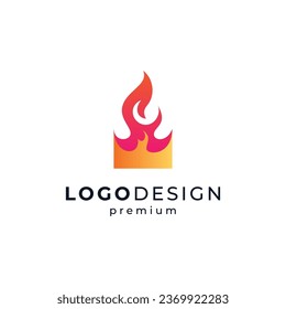 abstract and shiny fire for business or brand logo design