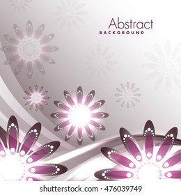 Abstract Shiny Floral Background.
