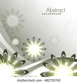 Abstract Shiny Floral Background.