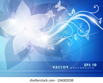 Abstract shiny floral background. EPS 10.