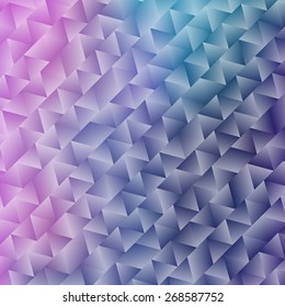 Abstract Shiny Geometric Background with Triangles and Gradients. Random Vector Pattern.