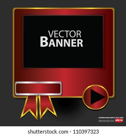 Abstract Shiny Glass Banner,Vector