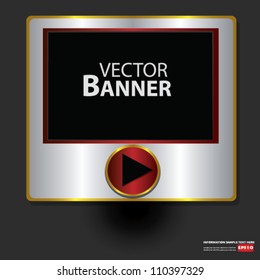 Abstract Shiny Glass Banner,Vector