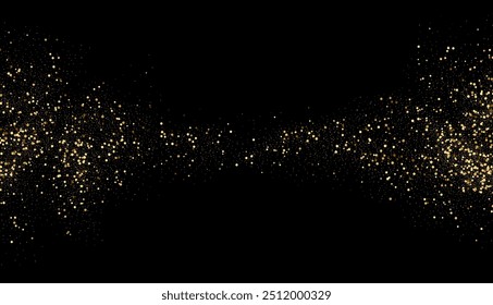 Abstract shiny gold glitter design element. For New Year, Merry Christmas greeting card design