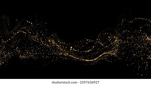 Abstract shiny gold glitter design element. For New Year, Merry Christmas greeting card design