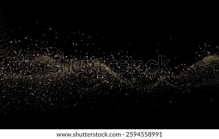 Abstract shiny gold glitter design element. For New Year, Merry Christmas greeting card design